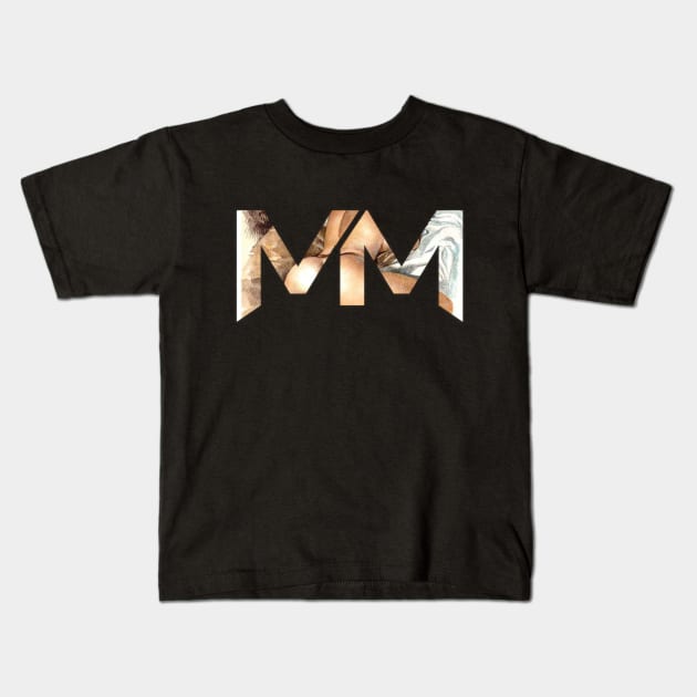 MM Logo *women background* Kids T-Shirt by MrMorenoBeats